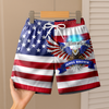 Custom Name God Bless America 1776 - 2026 Anniversary Patriotic Eagle Beach Short HO82 902166