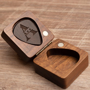 Personalized Gift Name And Icon Wooden Guitar Picks With Case, Box Guitar Player Gift LM32 897387