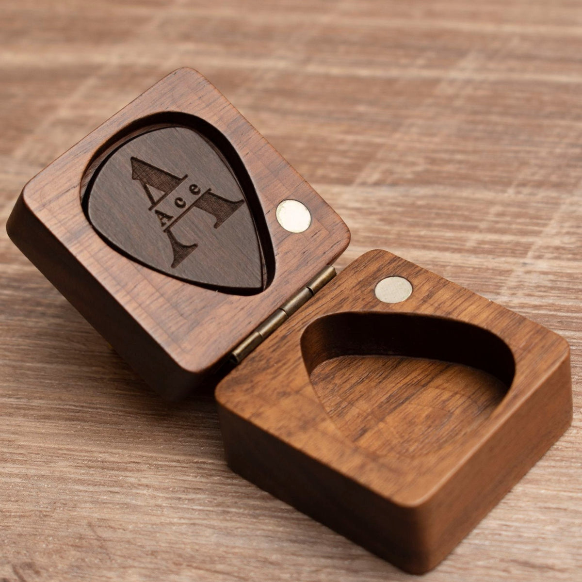 Personalized Gift Name And Icon Wooden Guitar Picks With Case, Box Guitar Player Gift LM32 897387