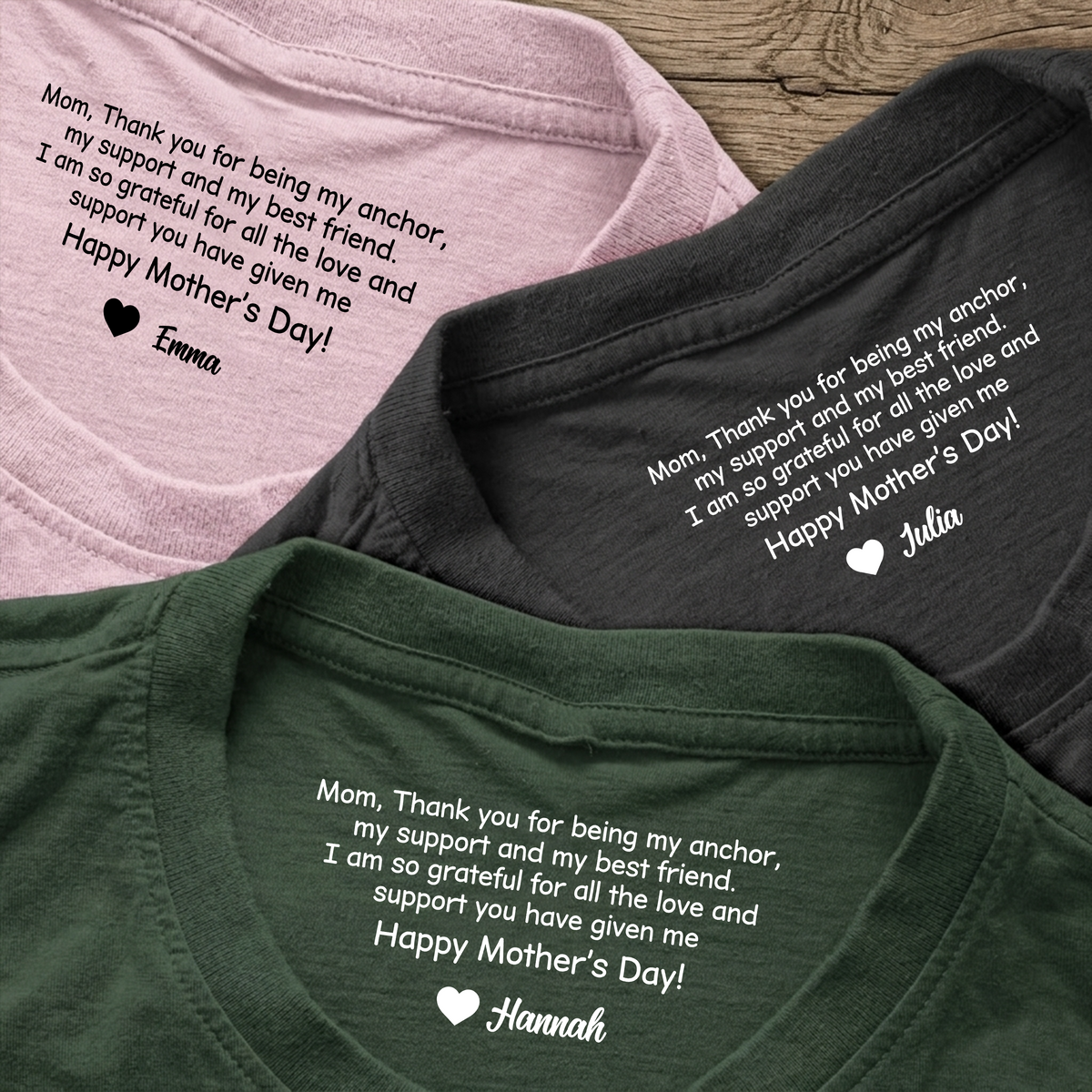 Mom, Thank You For Being My Best Friend Neck Print Tee Personalized Mother’s Day Quote Shirt CH07 910942