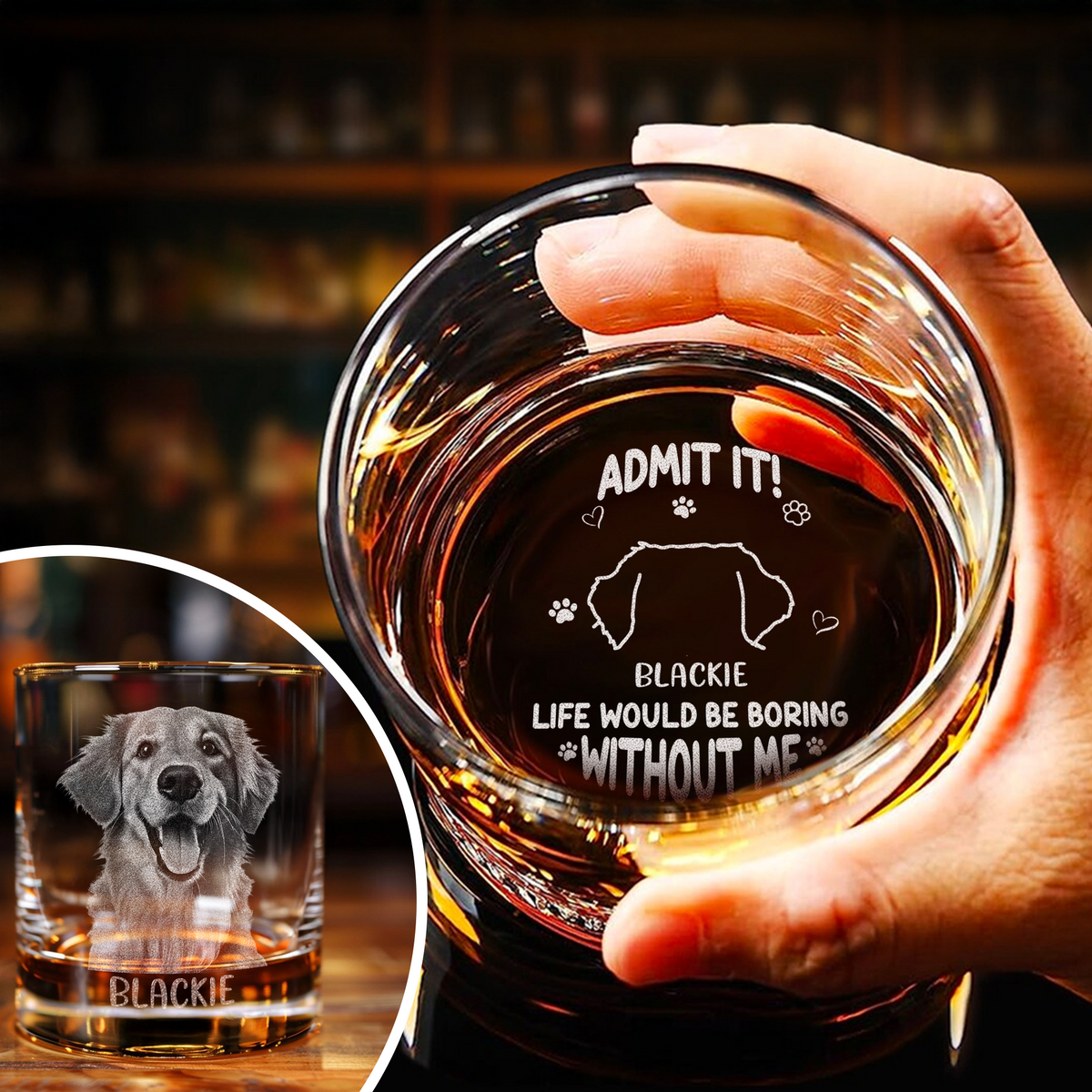 Admit It! Life Would Be Boring Without Us - Personalized Engraved Whiskey Glass TH10 892943