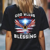Personalized 250 Years of Blessing Shirt, Patriotic God Bless America Eagle Back Shirt CH07 910540