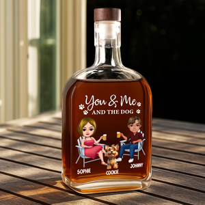 You And Me And The Dogs - Personalized Whiskey Bottle TH10 896893