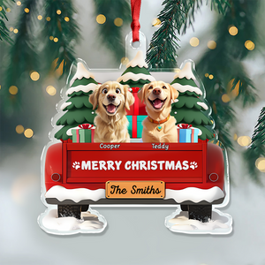 Personalized Merry Woofmas Acrylic Ornament Gifts For Dog Lovers LM32 897251
