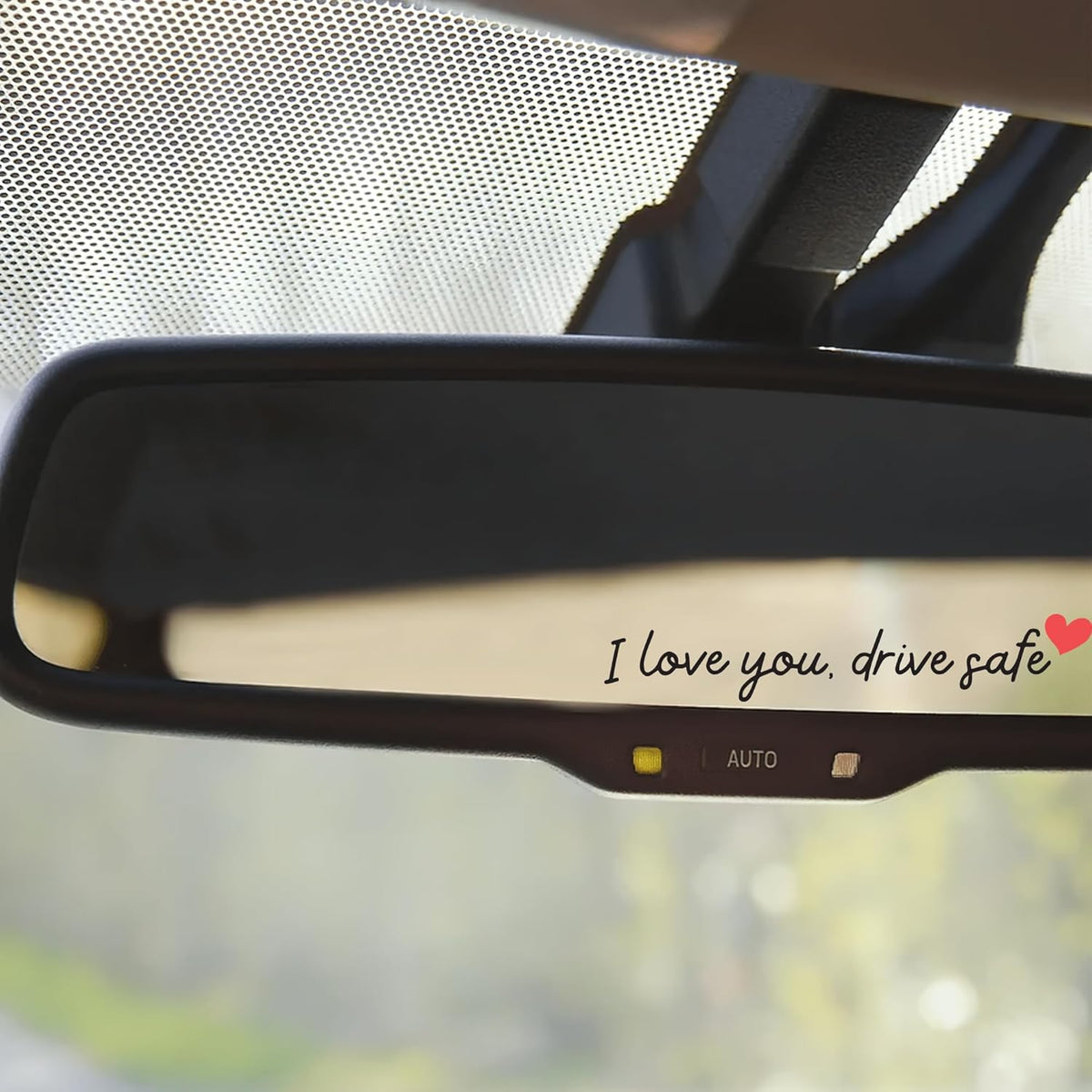 I Love You, Drive Safe Cute Rearview Mirror Car Sticker Gift For Your Lover LM32 897453