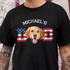 Custom Photo Dog - Dog's Dad US Flag Dark Shirt HA75 892422