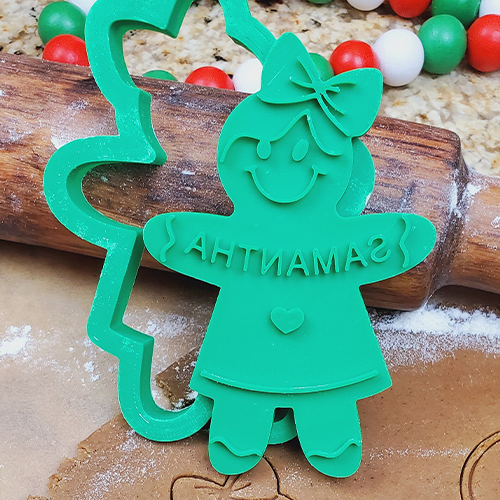 Personalized Gingerbread Name Family Gift Ginger Cookie Stamp LM32 897423