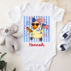 Custom Name Patriotic Duck 4th Of July Baby Onesie - Independence Day Outfit for Baby LM32 669215