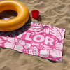 Custom Name Tropical Hawaiian Floral Beach Towel – Summer Vacation Beach Gift LM32 899665