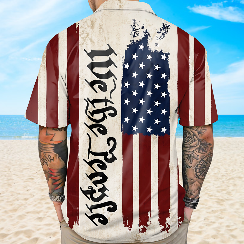 Personalized We The People American Flag Hawaiian Shirt - Patriotic Gift LM32 669233
