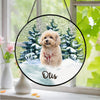 Custom Photo Dog Stained Glass Suncatcher For Christmas HA75 897056