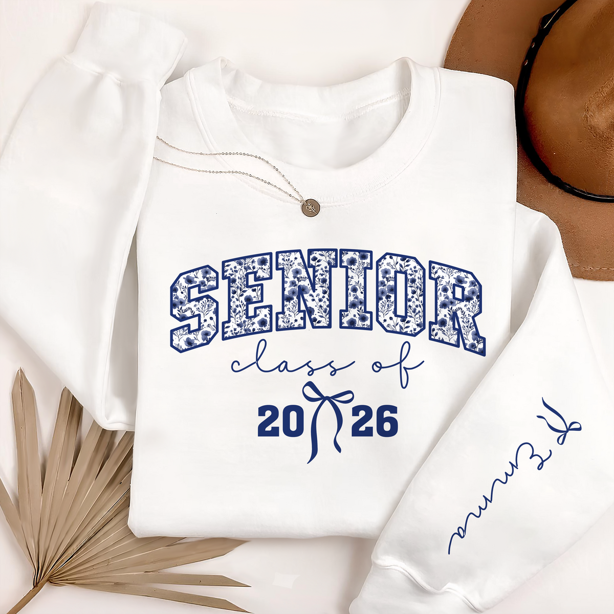Personalized Coquette Senior 2026 Sleeve Sweatshirt - Graduation Gift LM32 899145
