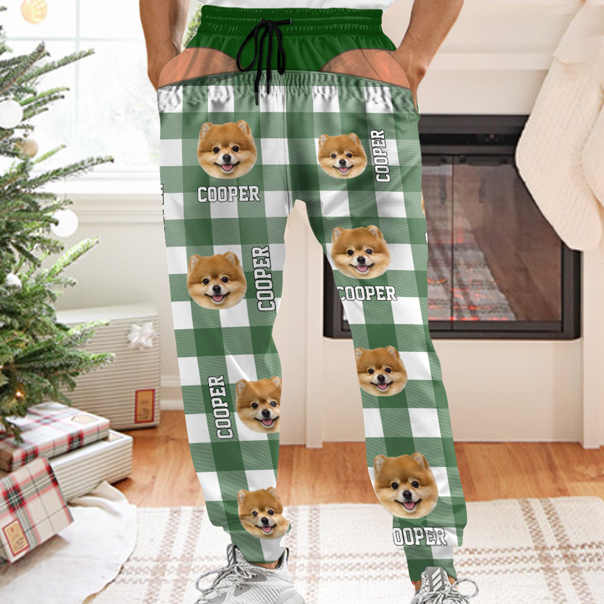 Custom Pet Photo Funny Sweatpants Christmas Birthday Gifts For Husband, Son, Grandson, Brother, Grandpa, Dad TH10 170671