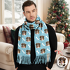 Custom Face Photo With Icon Wool Scarf Christmas Gift For Dog Lovers LM32 897479