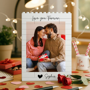 Custom Couple Photo Forever Together Love Keepsake Building Brick Blocks LM32 899159