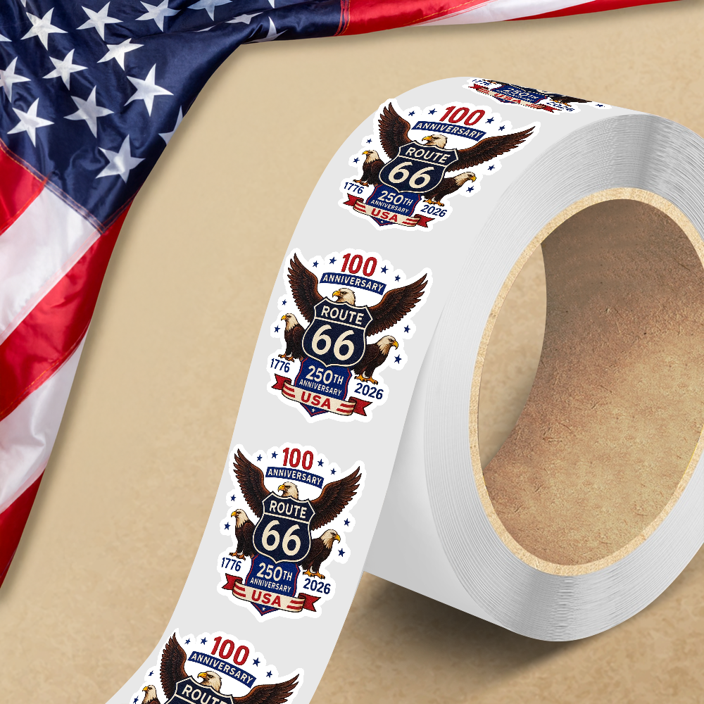 100 Years Of Route 66 And 250 Years Of USA Roll Sticker For Car Lover HA75 920356