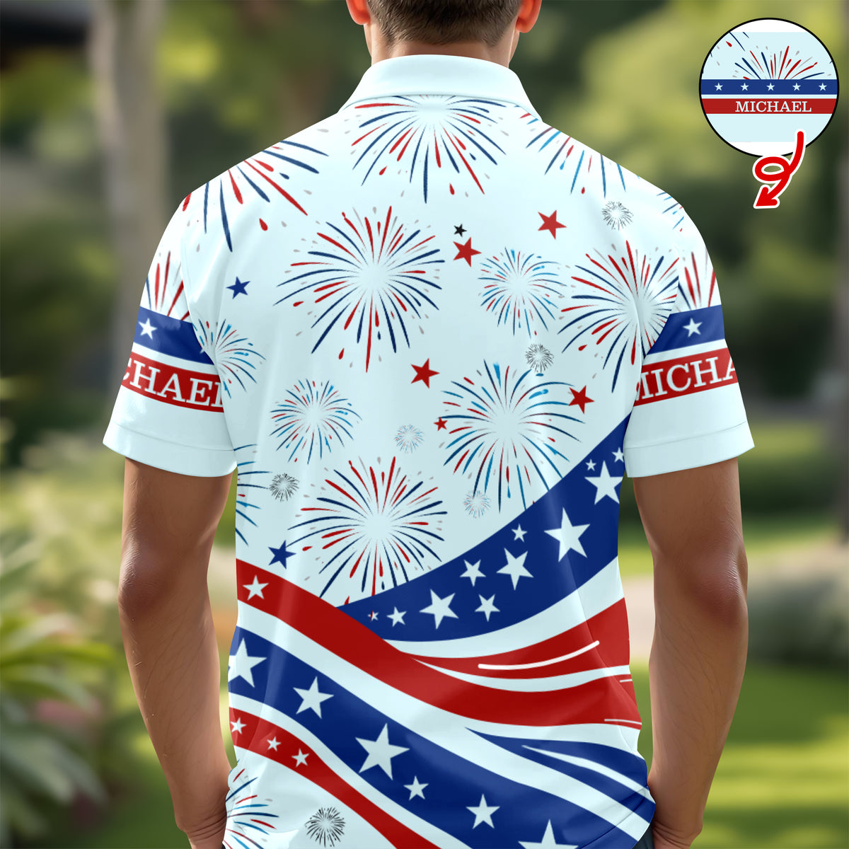 Custom Name USA 250th Anniversary 1776-2026 Polo Shirt - 4th of July Patriotic Gift HO82 901706