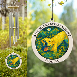 Custom Dog Art Photo If Love Could Have Saved You Memorial Acrylic Wind Chimes LM32 893925