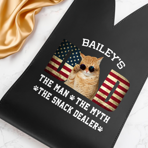 Custom Photo Dog Dad The Man The Myth American Flag Dad Leather Wine Bag LM32 893877