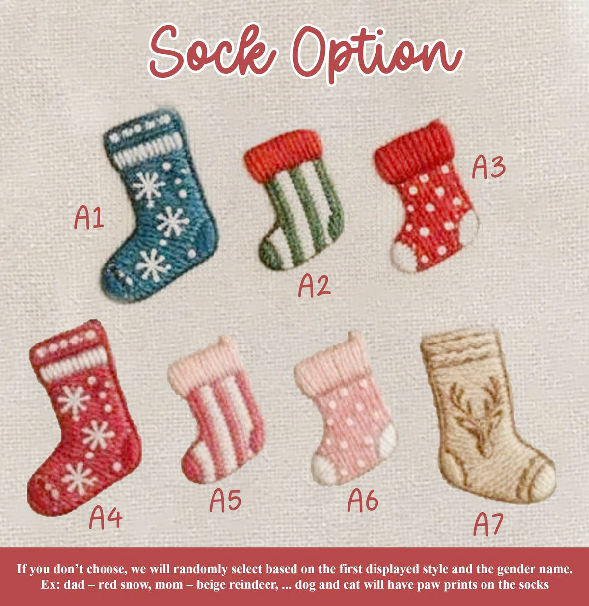 Personalized Family Stocking Embroidery Hoop Ornament TH10 896741