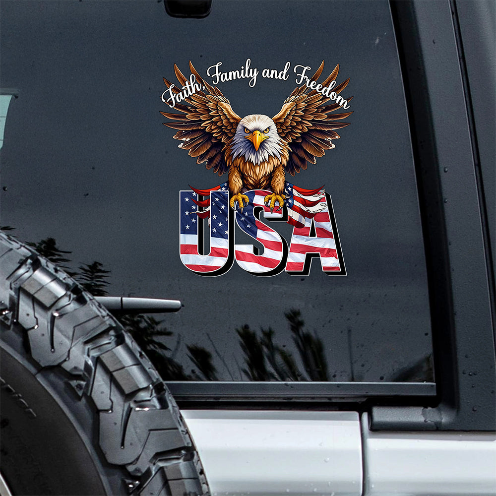 Faith, Family & Freedom 250th Anniversary of America Car Window Decal Sticker CH07 895404