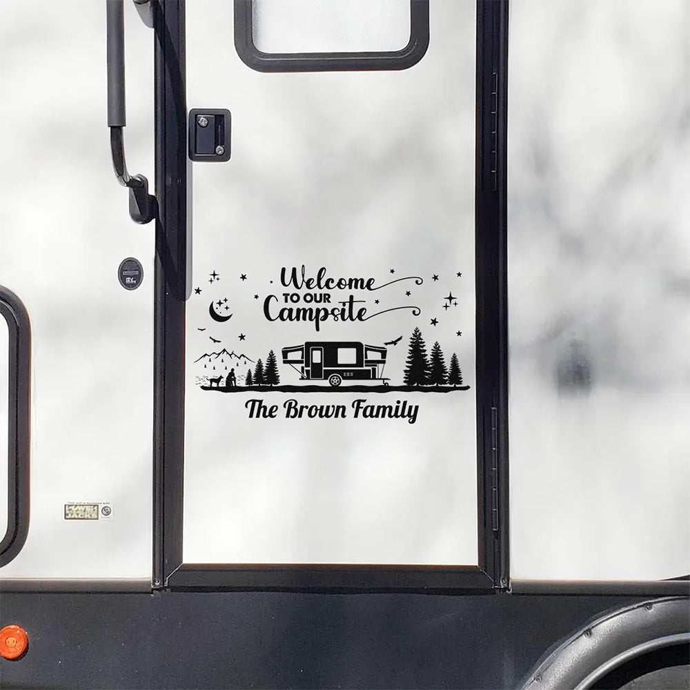 Personalized Welcome to Our Campsite RV Decal Sticker LM32 669405