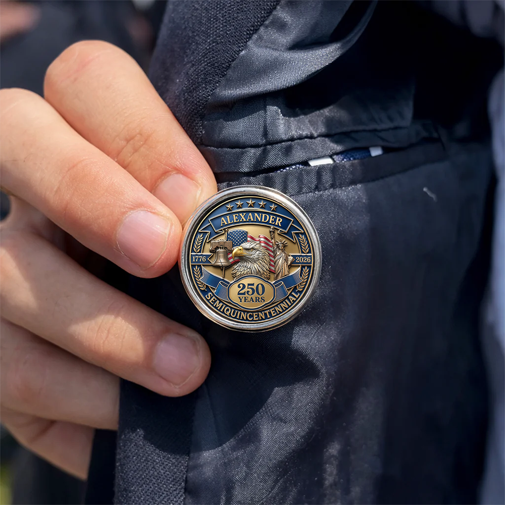 Custom Name America 250 Years Semiquincentennial 1776-2026 Lapel Pin LM32 899569