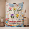 Custom Name Grandma's Garden Love Grows Here Blanket - Personalized Birth Flower Mother’s Day Gift CH07 911194