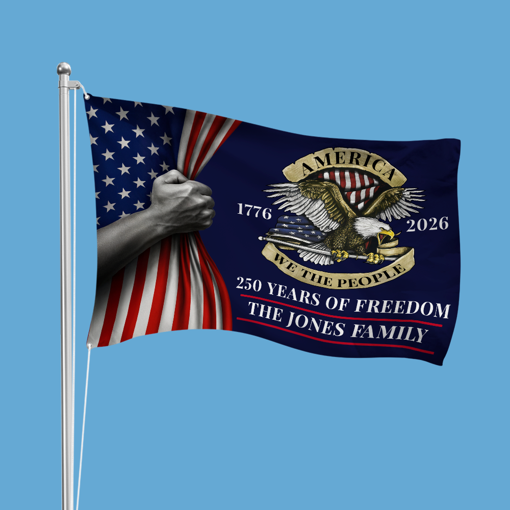 Patriotic USA 250th Anniversary 250 Years of Freedom House Flag CH07 896644