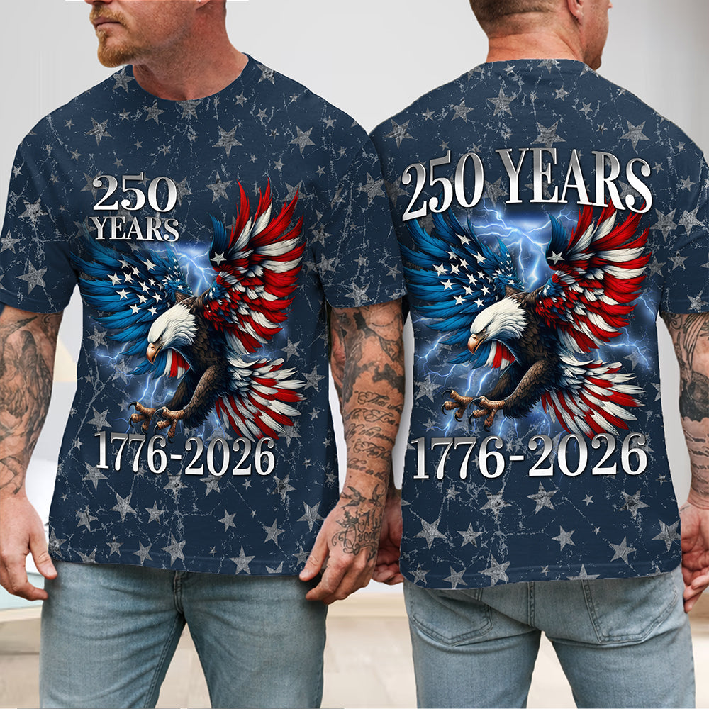 Personalized 250th Anniversary Eagle Patriotic American AOP Shirt TH10 169543