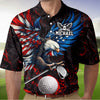 Personalized Name American Eagle Patriotic Polo Shirt For Golf Lovers HA75 921114