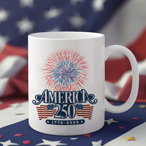 America 250 Firework White Mug TH10 894641
