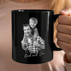 Personalized Dad and Kid Photo Black Mug Gift For Father's Day CH07 911356