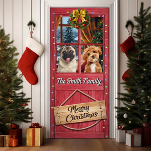 Custom Cute Photo Merry Woofmas Decoration Door Cover LM32 895679