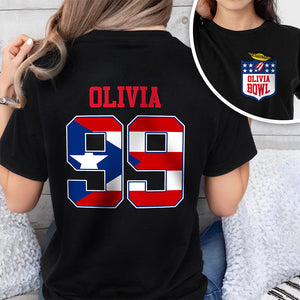 Custom Name LX Bunny Dark Back & Front Shirt, Gift For Football Fan HO82 901044