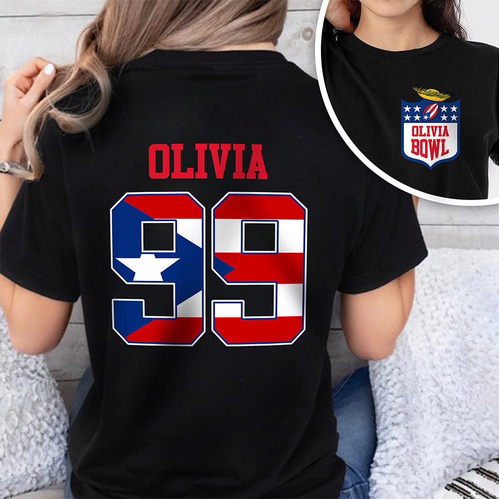 Custom Name LX Bunny Dark Back & Front Shirt, Gift For Football Fan HO82 901044