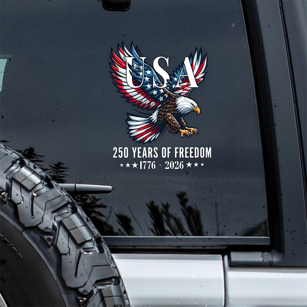 250 Years Of Freedom Patriotic Eagle Car Window Decal Sticker HO82 901164