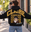 Custom Retro Senior Mom Shoulder to Shoulder Sweatshirt & Hoodie - Personalized Class of 2027 Gift, Proud Family Gift HO82 904006