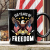 America Eagles 250 Years Of Freedom Black Mug LM32 895211