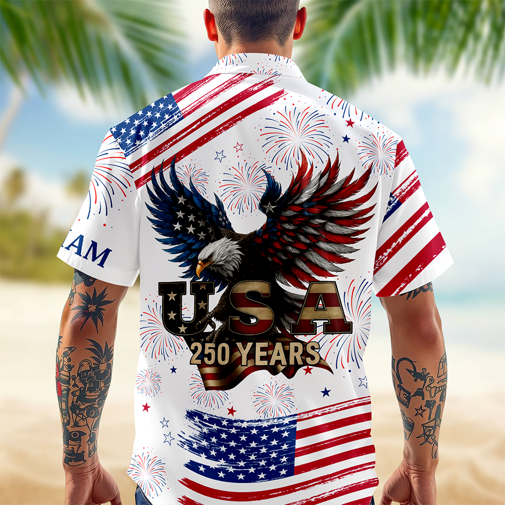 Personalized America 250 Years Anniversary 1776-2026 Eagle Hawaii Shirt LM32 899581
