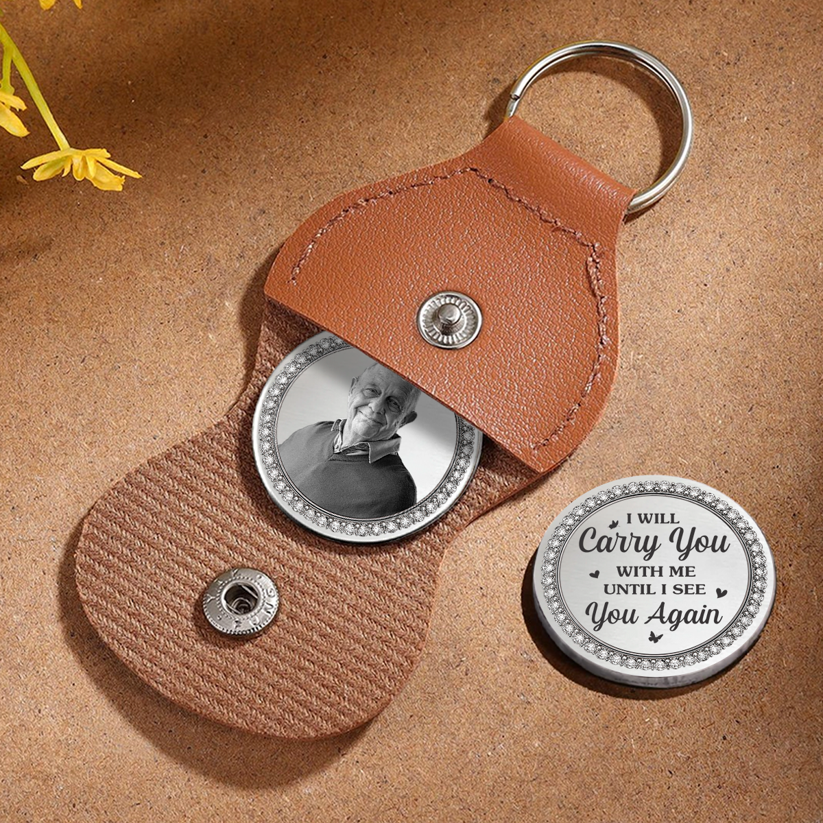 Custom Photo I Will Carry You With Me Until I See You Again Memorial Pocket Hug HA75 920796