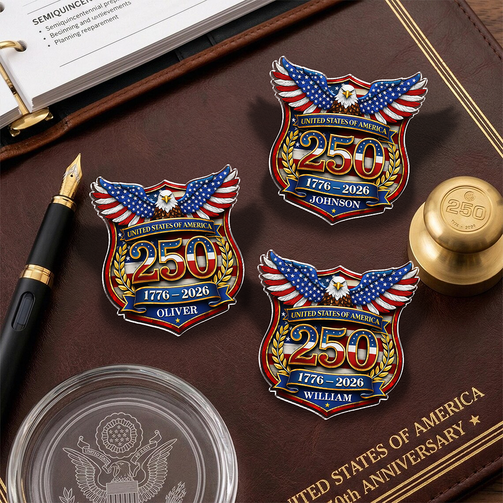 Personalized 250th Anniversary of USA Acrylic Pin CH07 911084
