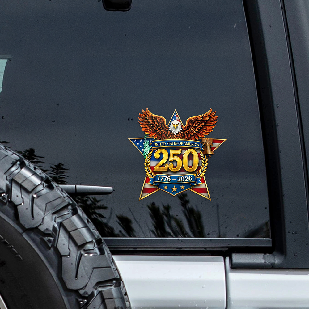 USA 250 1776-2026 Anniversary Car Window Decal Sticker CH07 911080