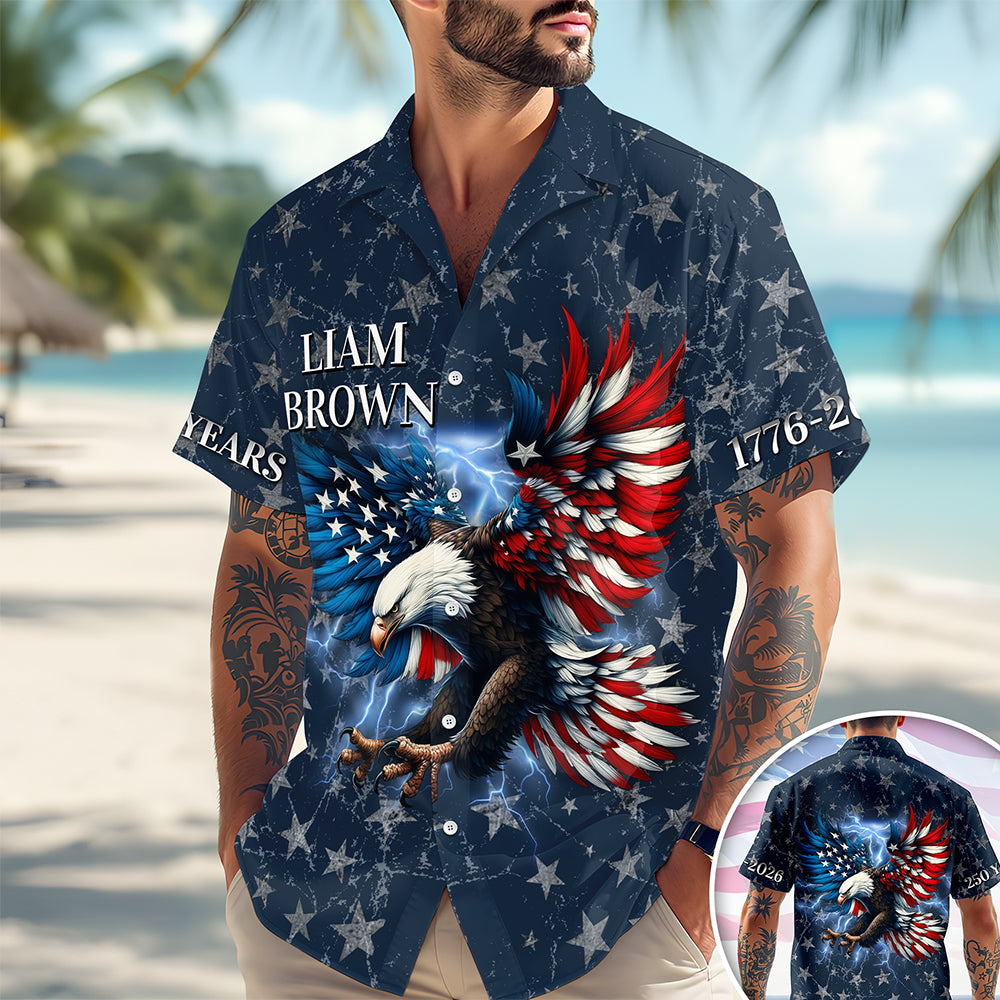 Custom Name 250 Years 1776-2026 Anniversary America Eagle Hawaii Shirt TH10 169545