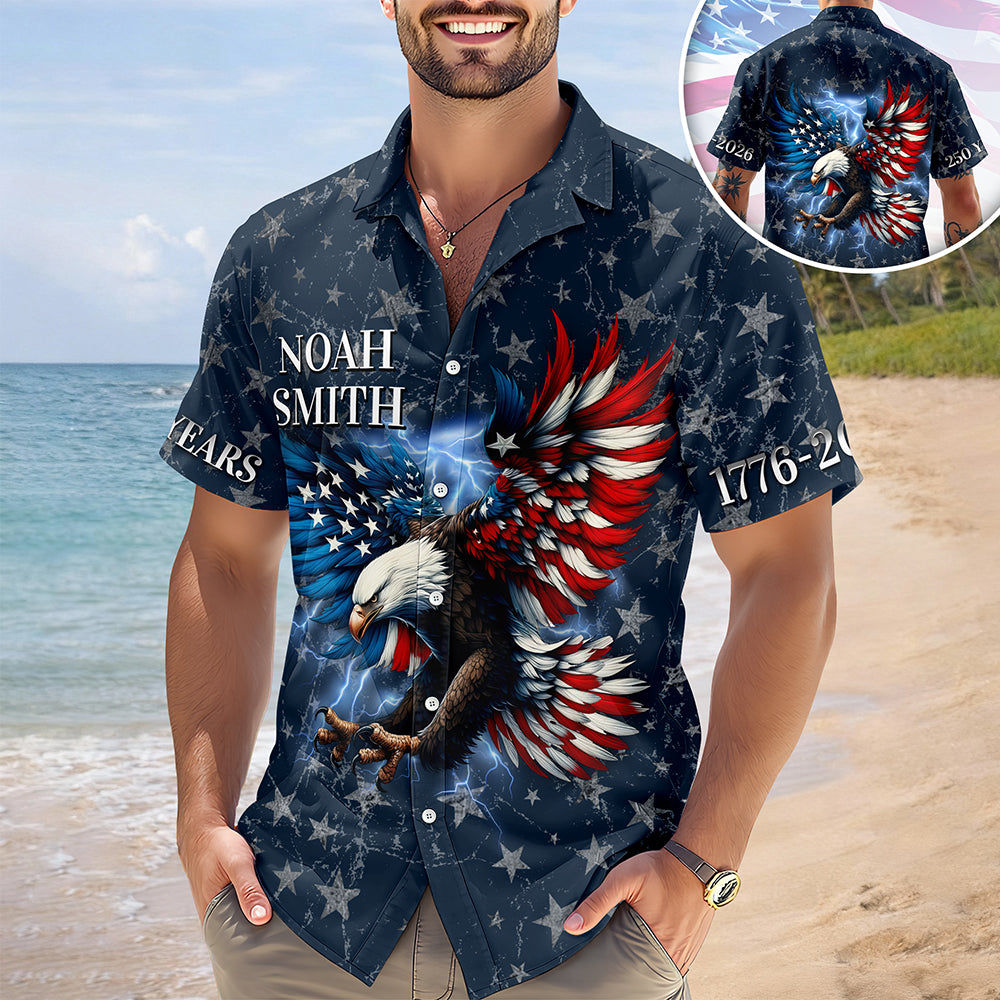 Custom Name 250 Years 1776-2026 Anniversary America Eagle Hawaii Shirt TH10 169545