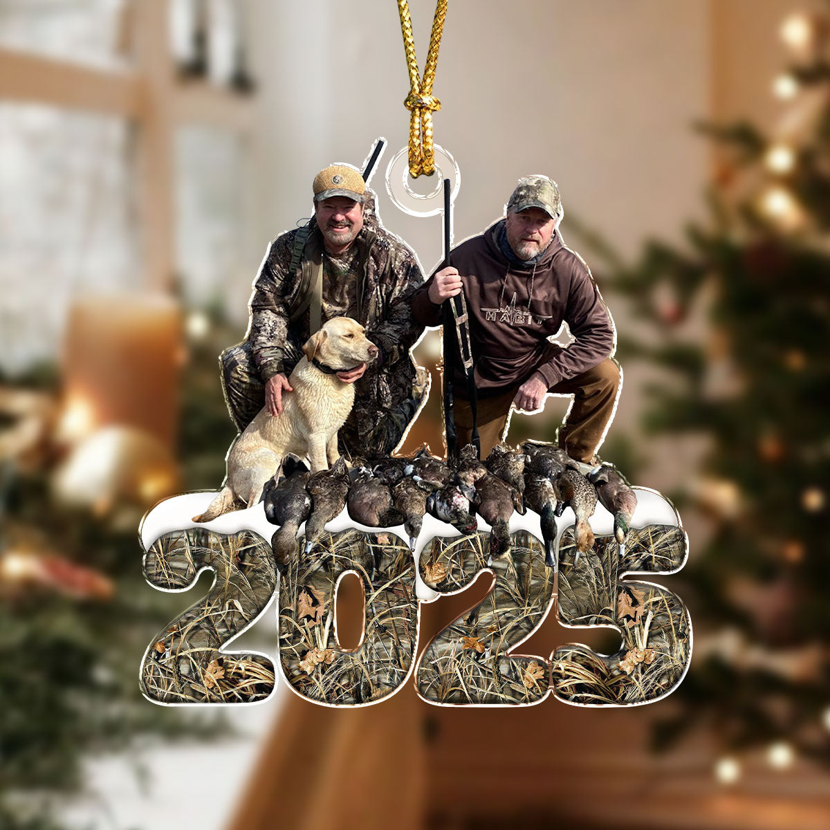 Custom Photo Acrylic Ornament Christmas Gifts For Duck Hunting Lovers HA75 898090