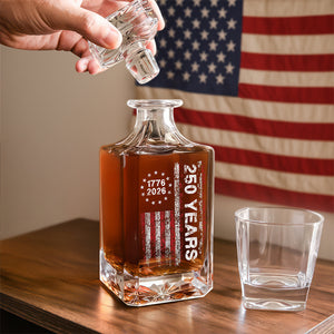 America 250th Birthday US Flag 250 Years We The People Decanter HA75 897388