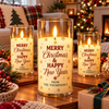 Custom Family Name LED Flameless Candle Christmas Decor HA75 57048