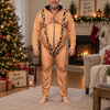 Personalized Funny Hairy Man Body Print Christmas Onesie Pajamas for Men LM32 670079