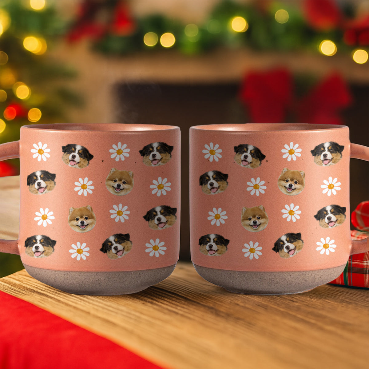 Custom Face Photo With Icon Dog Pottery Mug TH10 894259